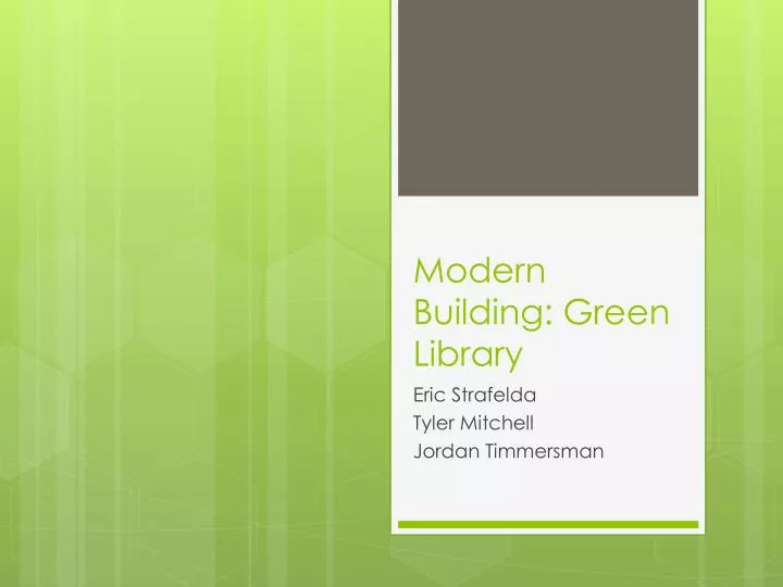 modern building green library