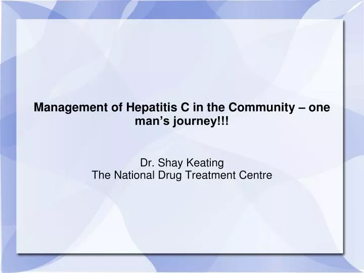 dr shay keating the national drug treatment centre