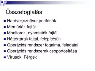 sszefoglal s