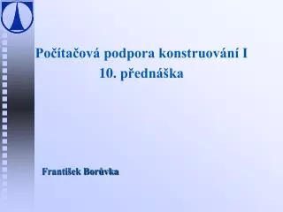 po ta ov podpora konstruov n i 10 p edn ka