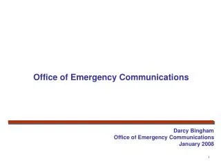 Office of Emergency Communications