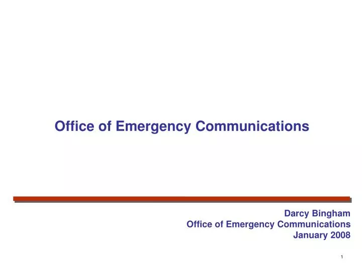 office of emergency communications