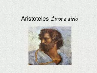 Aristoteles Život a dielo