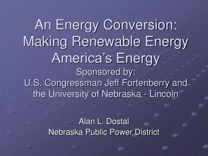 alan l dostal nebraska public power district