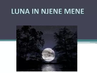 luna in lunine mene