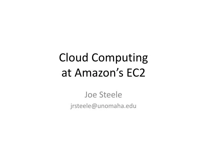 cloud computing at amazon s ec2