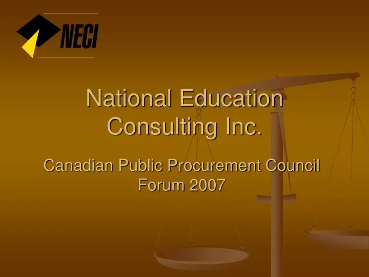 national education consulting inc