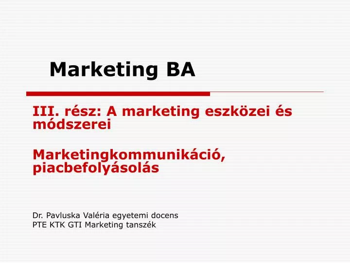 marketing ba