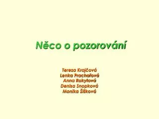 n co o pozorov n