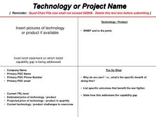 Technology or Project Name