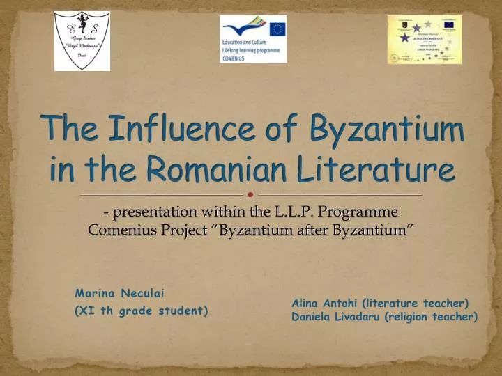 the influence of byzantium in the romanian literature