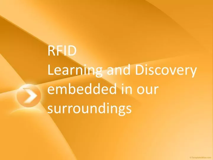 rfid learning and discovery embedded in our surroundings