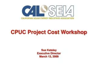 CPUC Project Cost Workshop