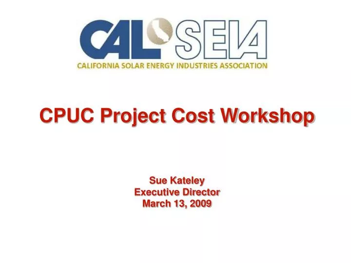 cpuc project cost workshop
