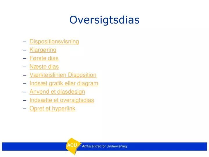 oversigtsdias