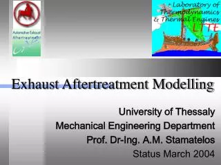 Exhaust Aftertreatment Modelling