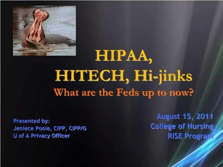 hipaa hitech hi jinks what are the feds up to now