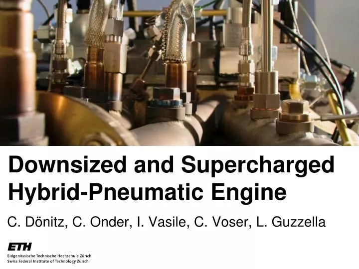 downsized and supercharged hybrid pneumatic engine