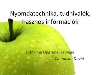 nyomdatechnika tudnival k hasznos inform ci k