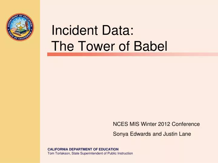 incident data the tower of babel