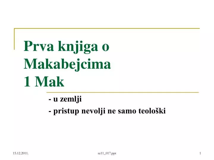 prva knjiga o makabejcima 1 mak