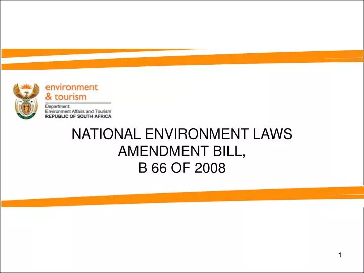 national environment laws amendment bill b 66 of 2008