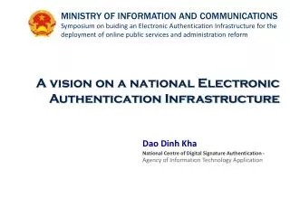 A vision on a national Electronic Authentication Infrastructure