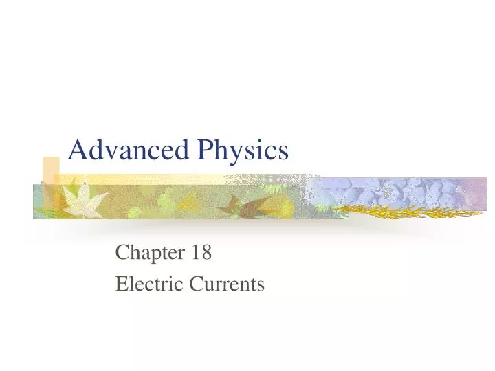advanced physics