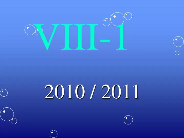 viii 1