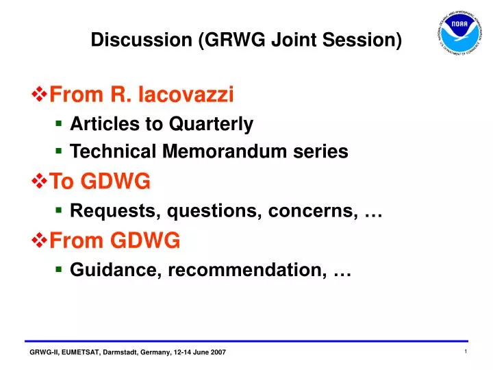 discussion grwg joint session