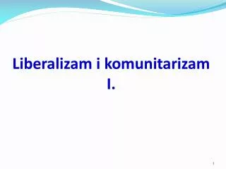 liberalizam i komunitarizam i