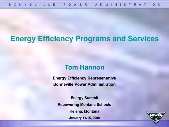 energy efficiency programs and services