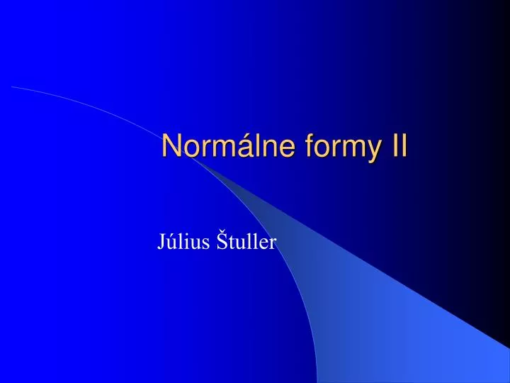 norm lne formy ii