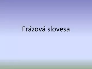fr zov slovesa
