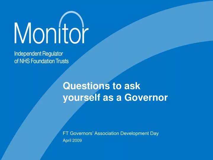 questions to ask yourself as a governor