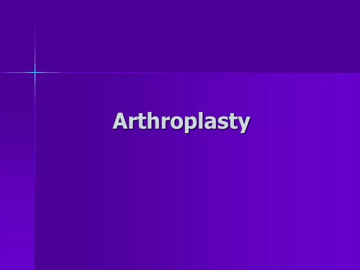 arthroplasty