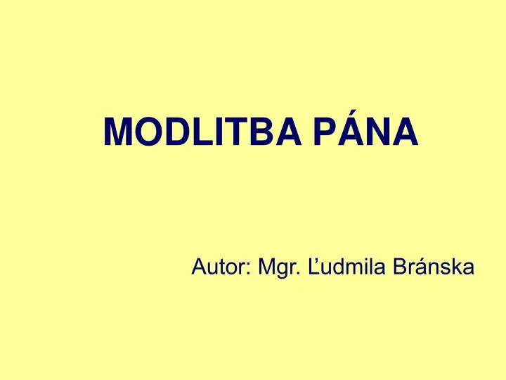 modlitba p na