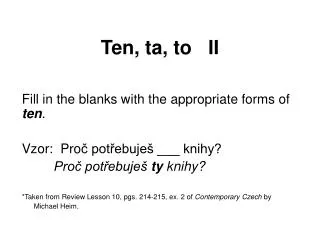 ten ta to ii