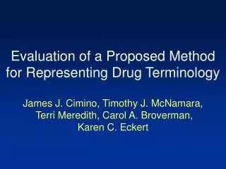 Drug Terminology Efforts in HL7