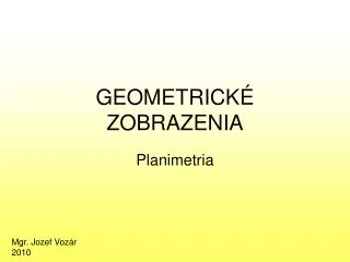 geometrick zobrazenia