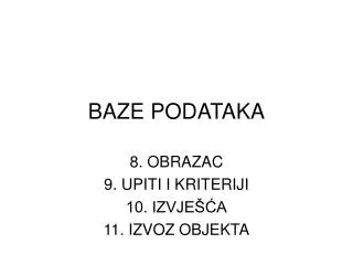 baze podataka
