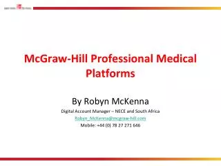 McGraw-Hill Professional Medical Platforms