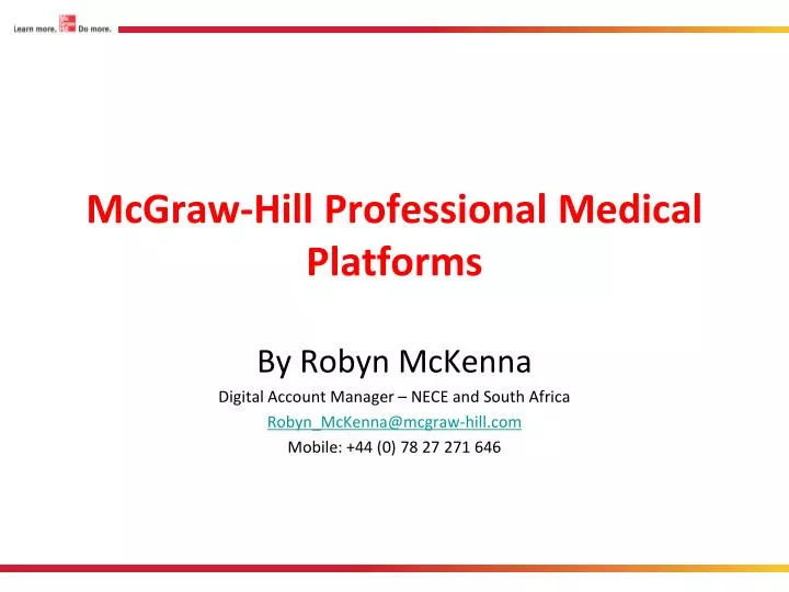 mcgraw hill professional medical platforms