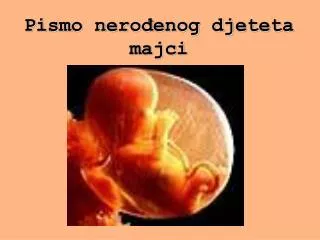 pismo nero enog djeteta majci