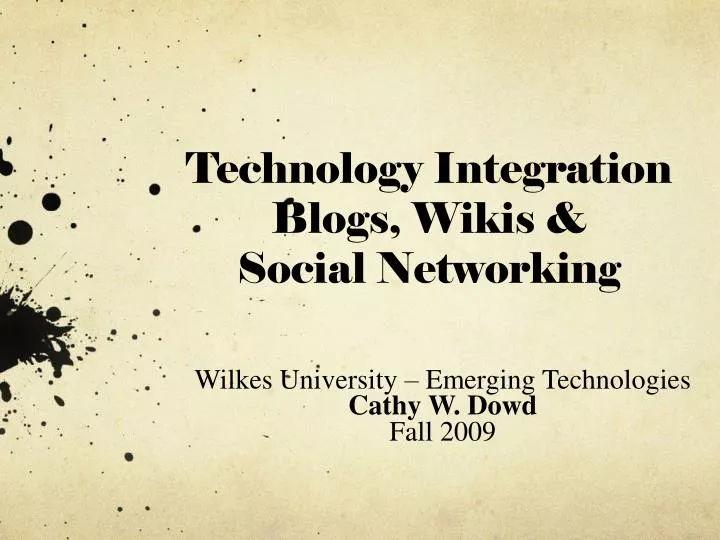 technology integration blogs wikis social networking