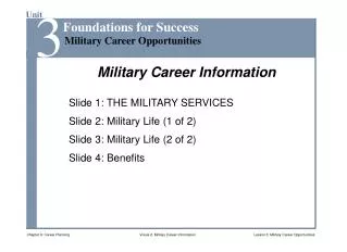 Military Career Information