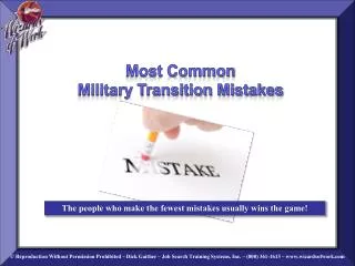 Most Common Military Transition Mistakes