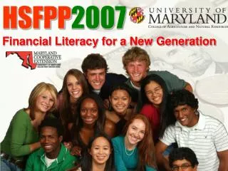 HSFPP 2007 Financial Literacy for a New Generation