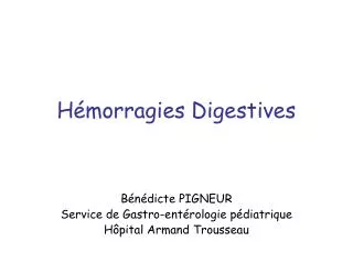 h morragies digestives