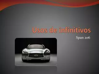 usos de infinitivos
